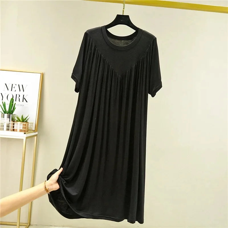 Robe de Nuit Grande Taille en Modal Doux