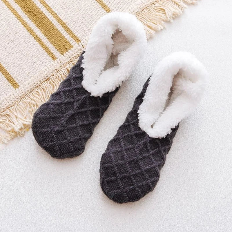 Chaussettes Chaussons Antidérapantes & Doublure Chaude