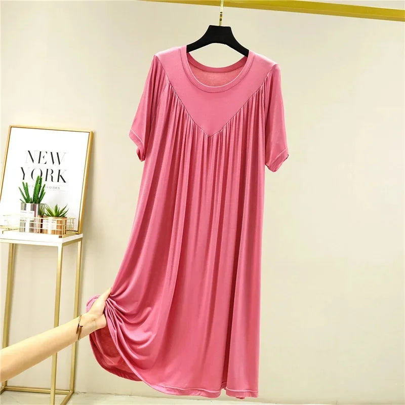 Robe de Nuit Grande Taille en Modal Doux
