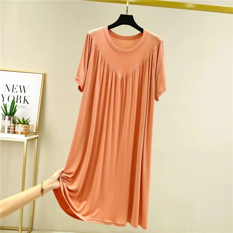 Robe de Nuit Grande Taille en Modal Doux