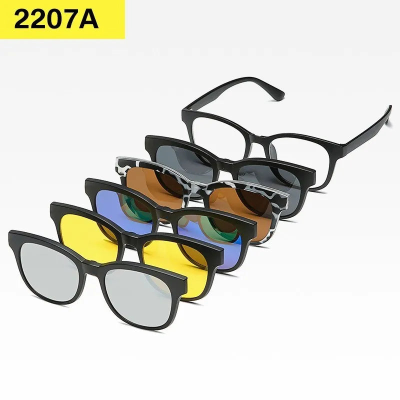 Lunettes 6 en 1 Polarisées à Clip Magnétique