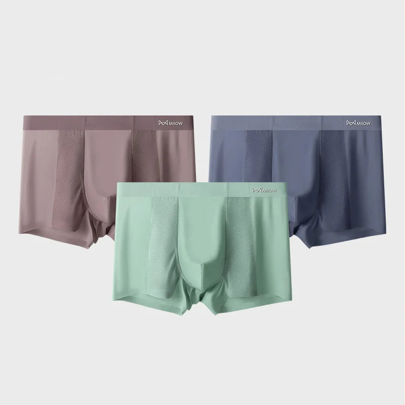 Boxers Sans Couture en Soie Glacée – Lot de 3