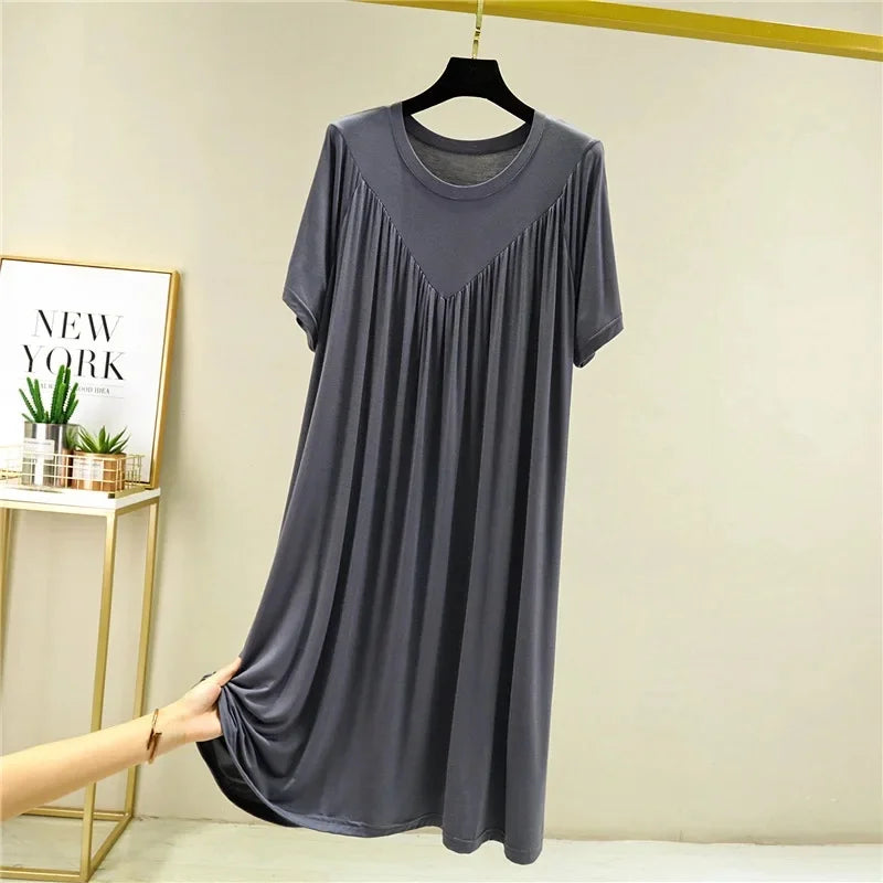 Robe de Nuit Grande Taille en Modal Doux