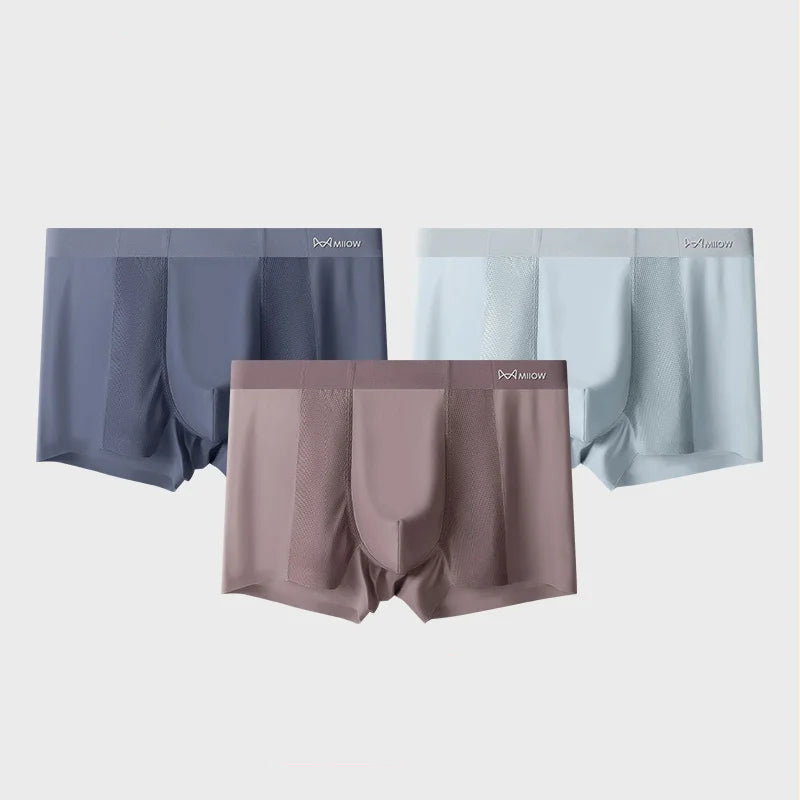 Boxers Sans Couture en Soie Glacée – Lot de 3