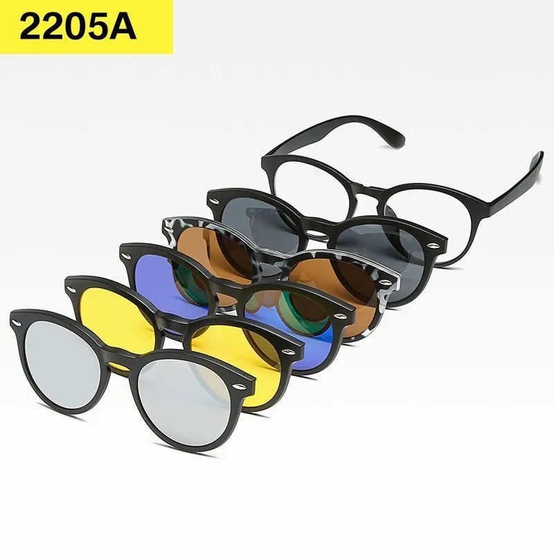 Lunettes 6 en 1 Polarisées à Clip Magnétique