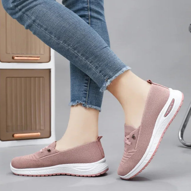 Ballerines en Maille à Faux Lacets Respirantes, Légères & Antidérapantes