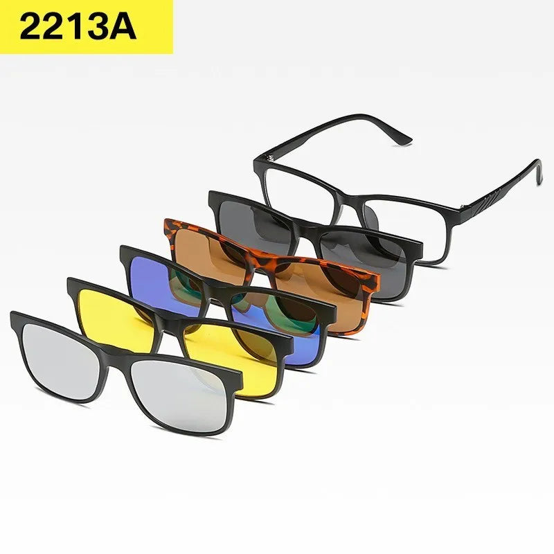 Lunettes 6 en 1 Polarisées à Clip Magnétique