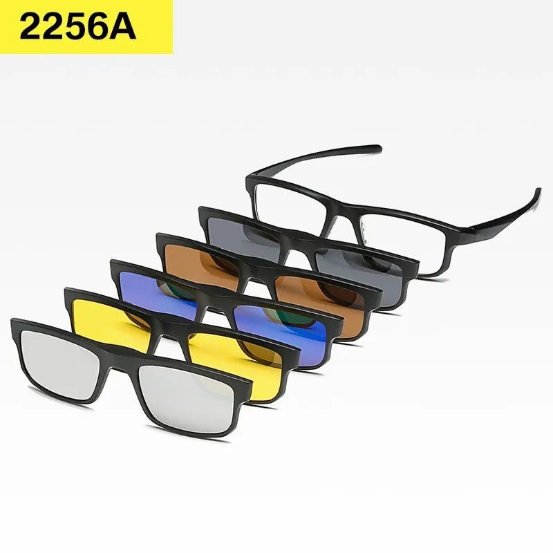 Lunettes 6 en 1 Polarisées à Clip Magnétique