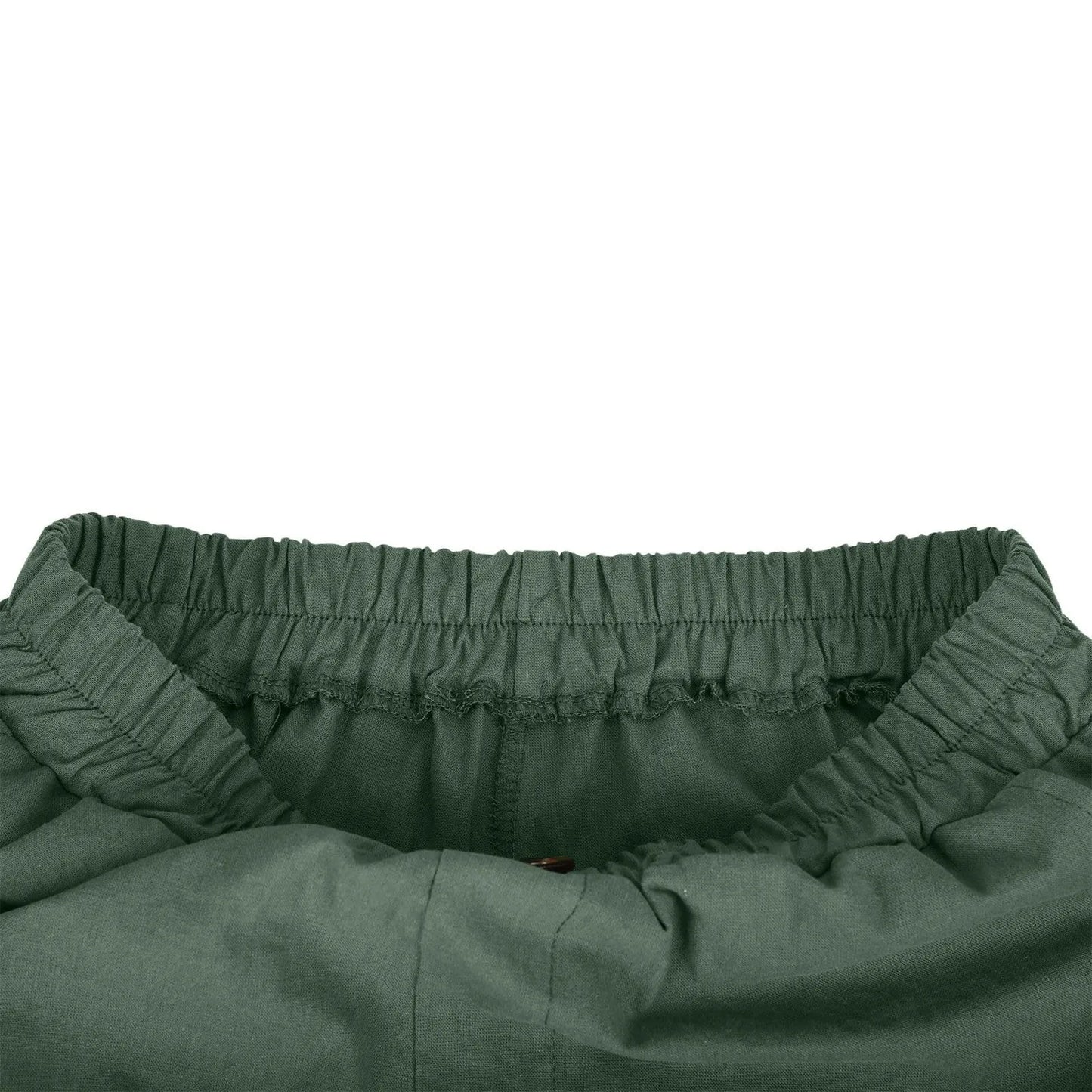 Short Long Femme Coton & Lin Taille Élastique