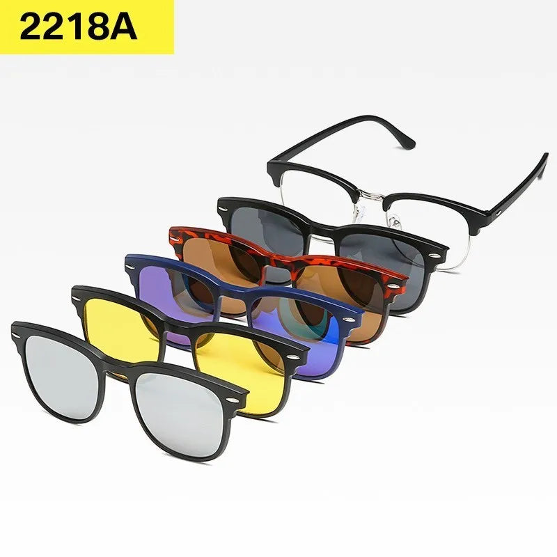 Lunettes 6 en 1 Polarisées à Clip Magnétique