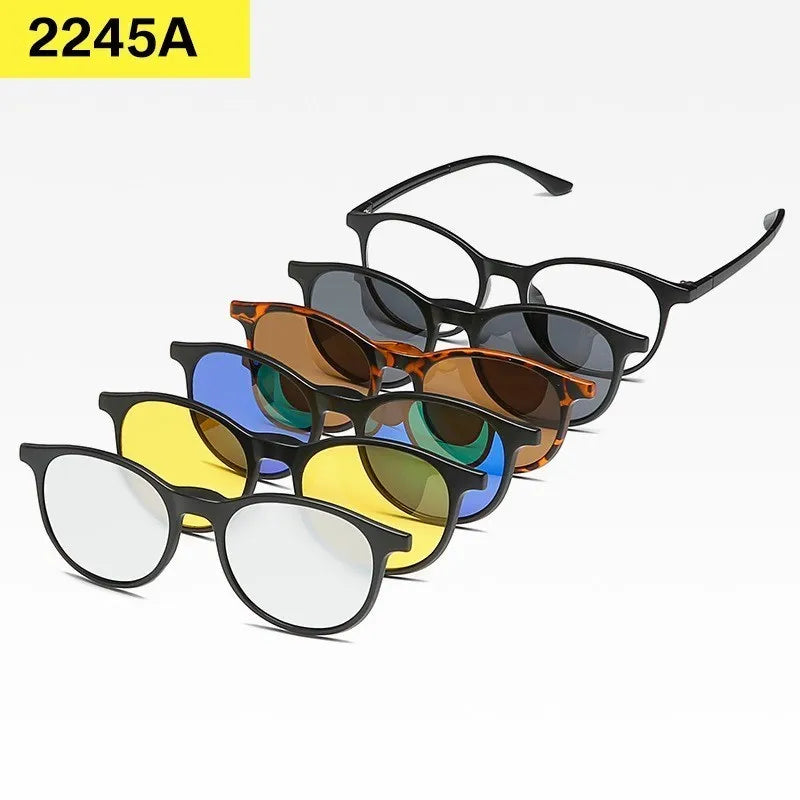 Lunettes 6 en 1 Polarisées à Clip Magnétique