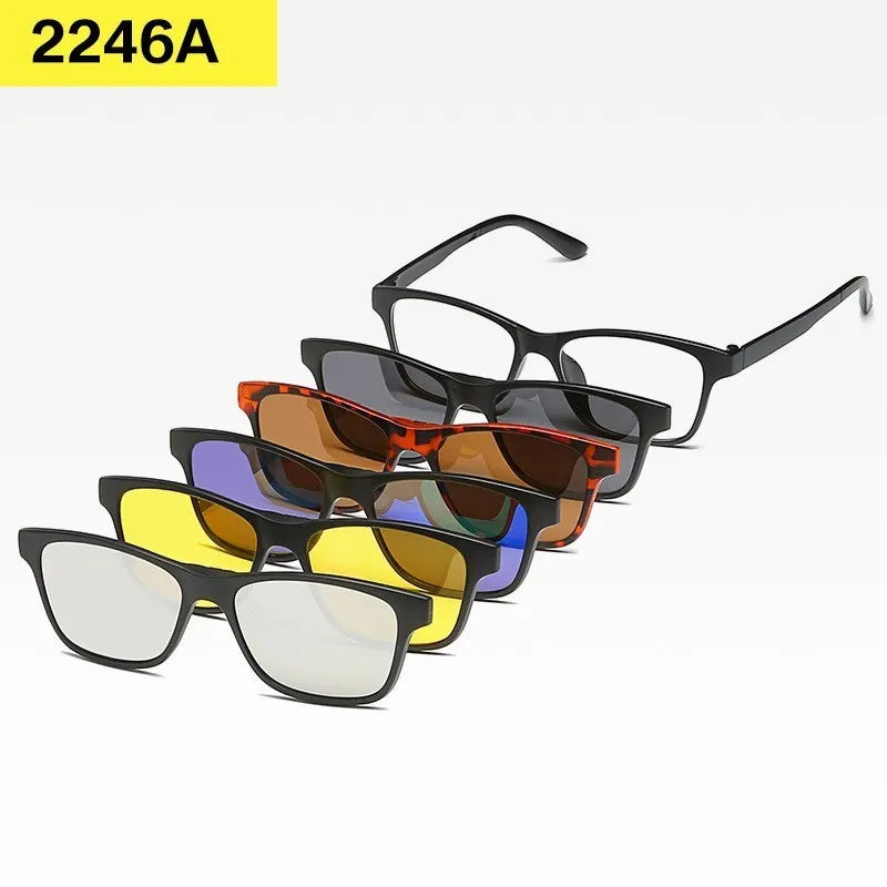 Lunettes 6 en 1 Polarisées à Clip Magnétique