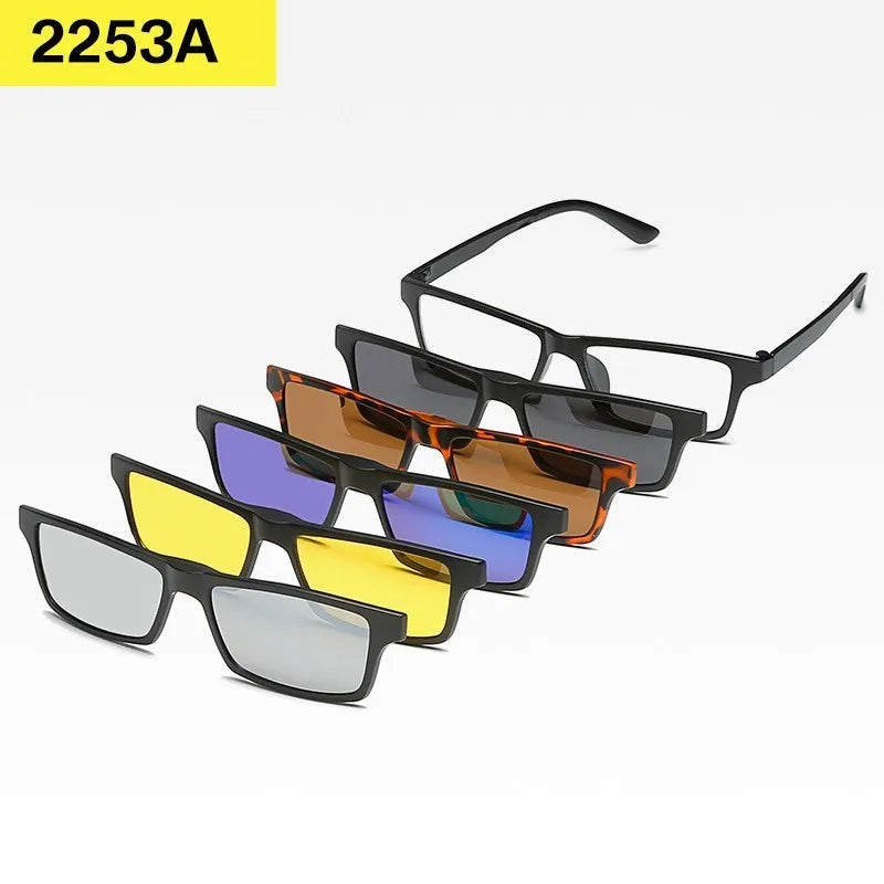 Lunettes 6 en 1 Polarisées à Clip Magnétique