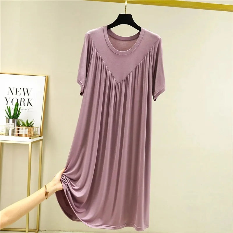 Robe de Nuit Grande Taille en Modal Doux