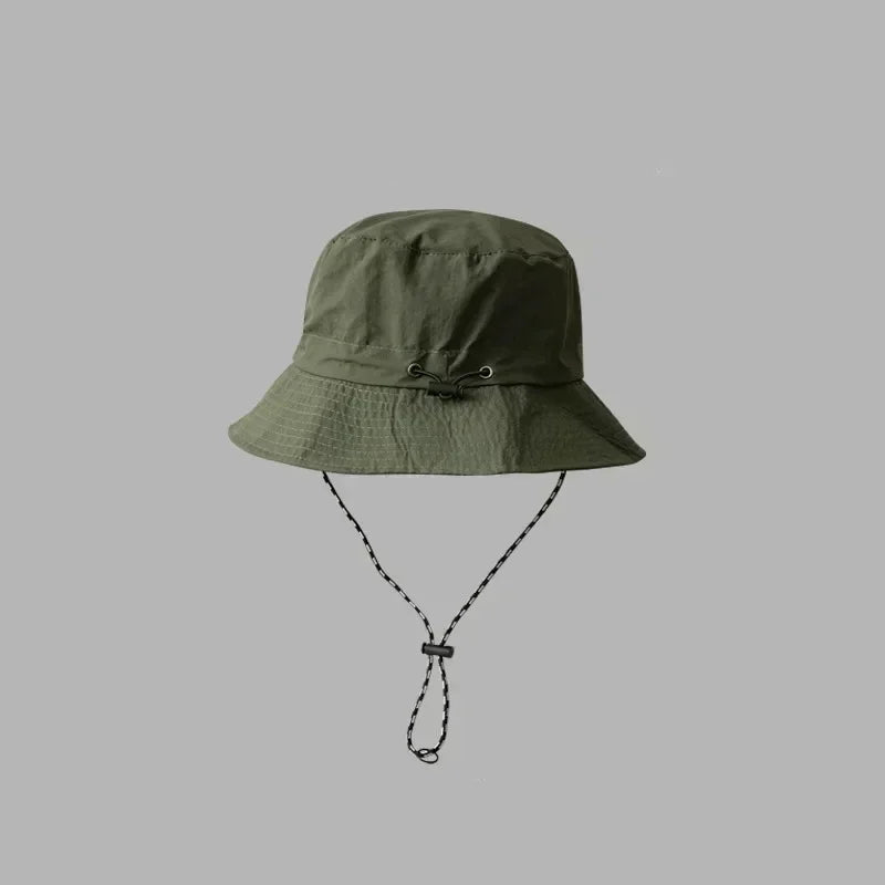 Chapeau de pêcheur à Cordon Pliable Anti-UV & Imperméable