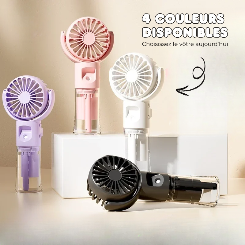 Ventilateur Portatif Silencieux à Brumisation Nano