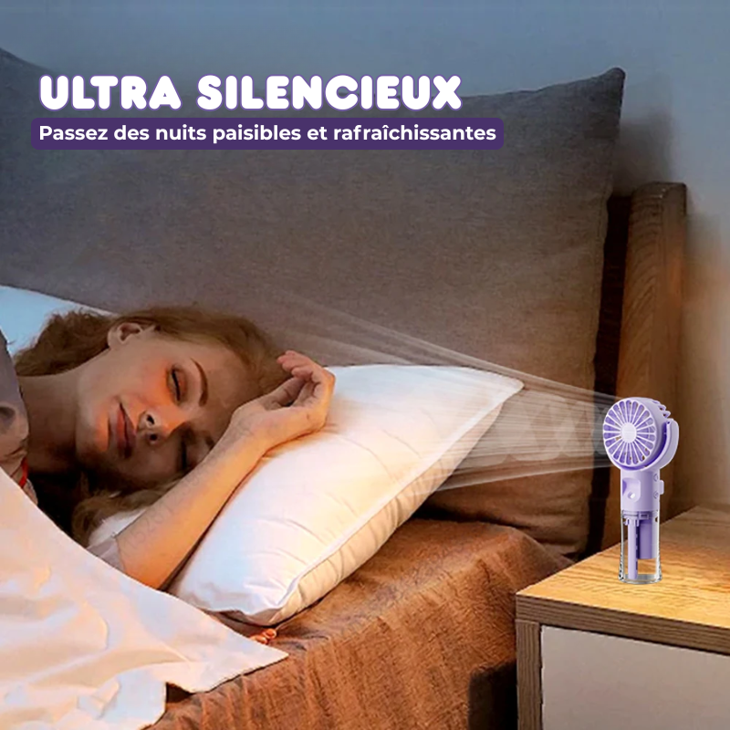 Ventilateur Portatif Silencieux à Brumisation Nano