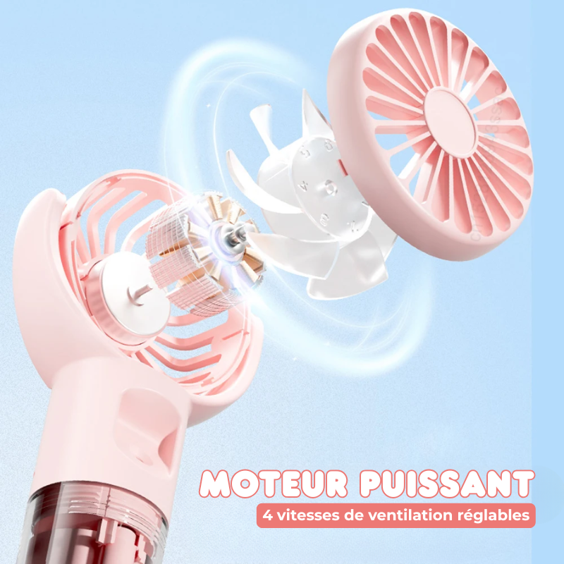 Ventilateur Portatif Silencieux à Brumisation Nano