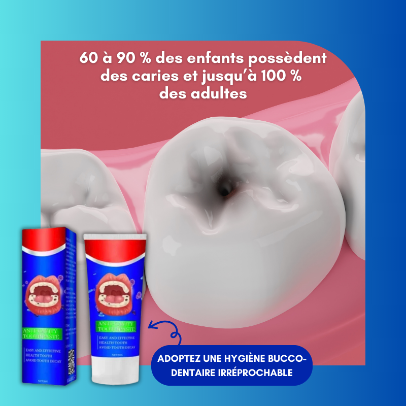 Lot de 2 Dentifrices anti-caries - 1 OFFERT