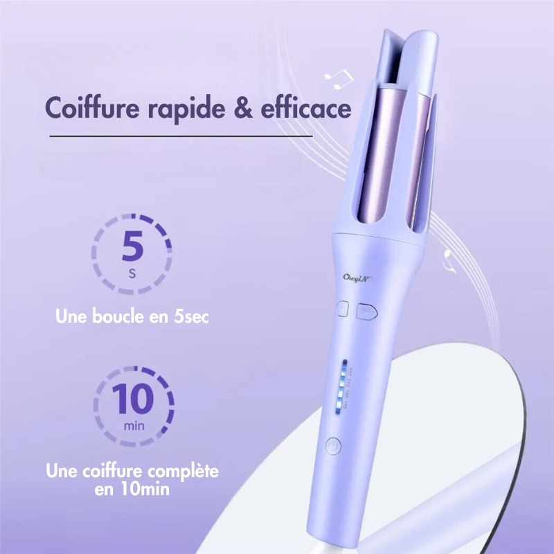 Hollywood Curl - Fer à boucler Rotation automatique 32MM - Protection & Brillance