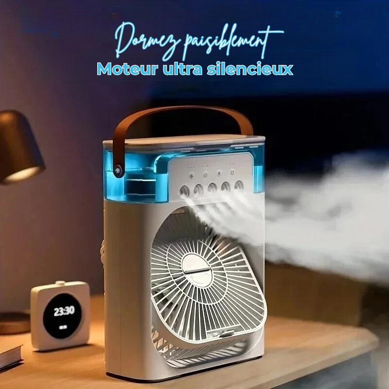 Rafraîchisseur d'air portable 3 en 1 avec brumisateur intégré