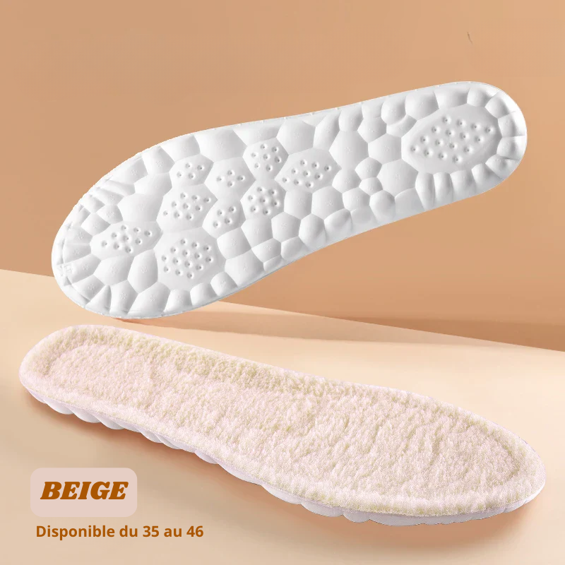 Semelles Orthopédiques 4D & Thermiques en Laine