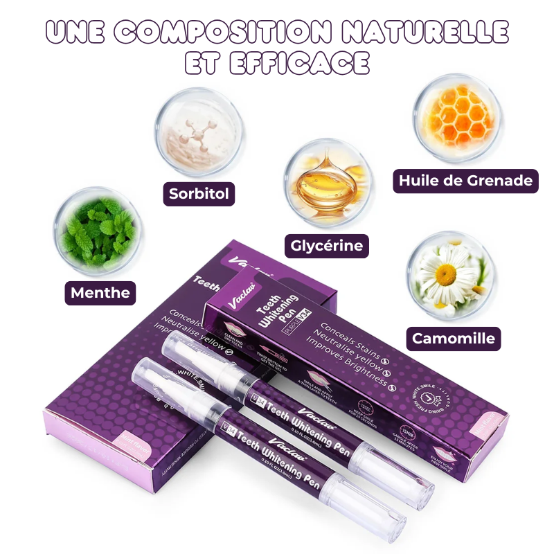 Stylo Magique Dents Blanches au Gel Violet - 2 ACHETÉS = 1 OFFERT