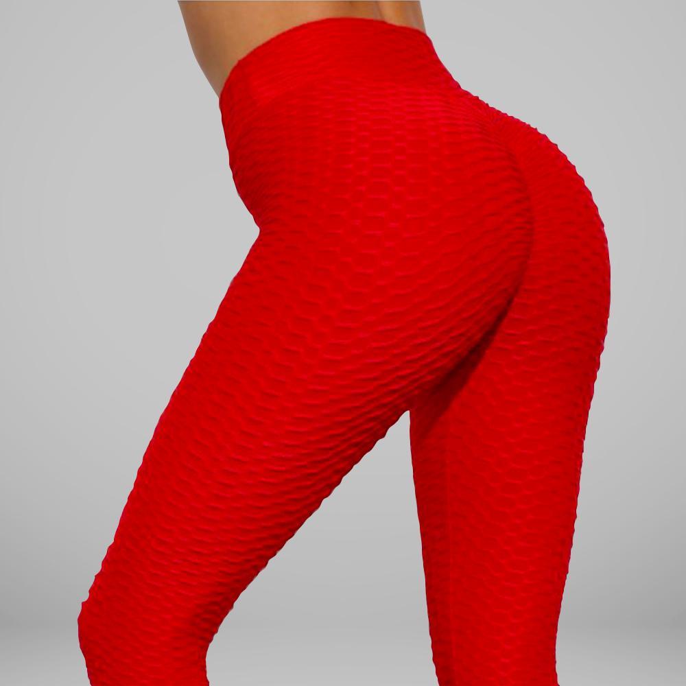 Legging anti-cellulite gainant et push-up rouge