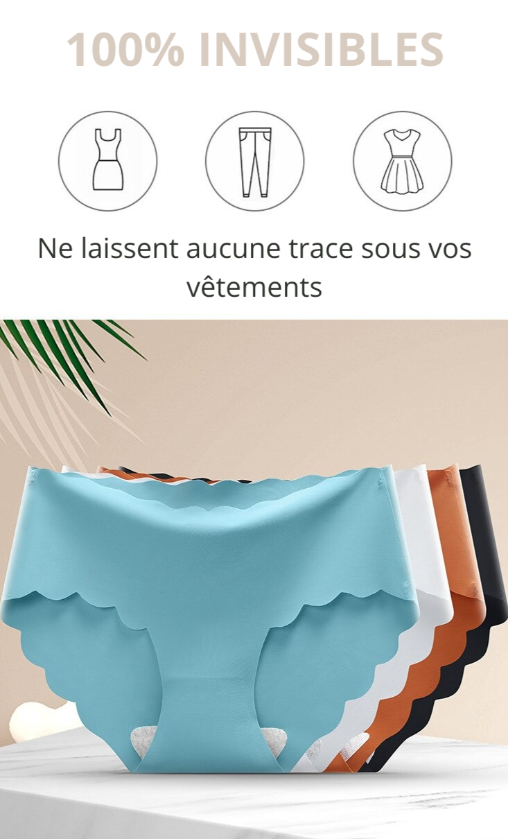 Lot de 3 Culottes sans coutures et élastiques