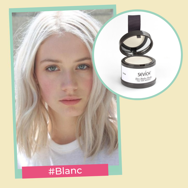 Poudre d'Ombrage Capillaire Retouche Racines Blanc