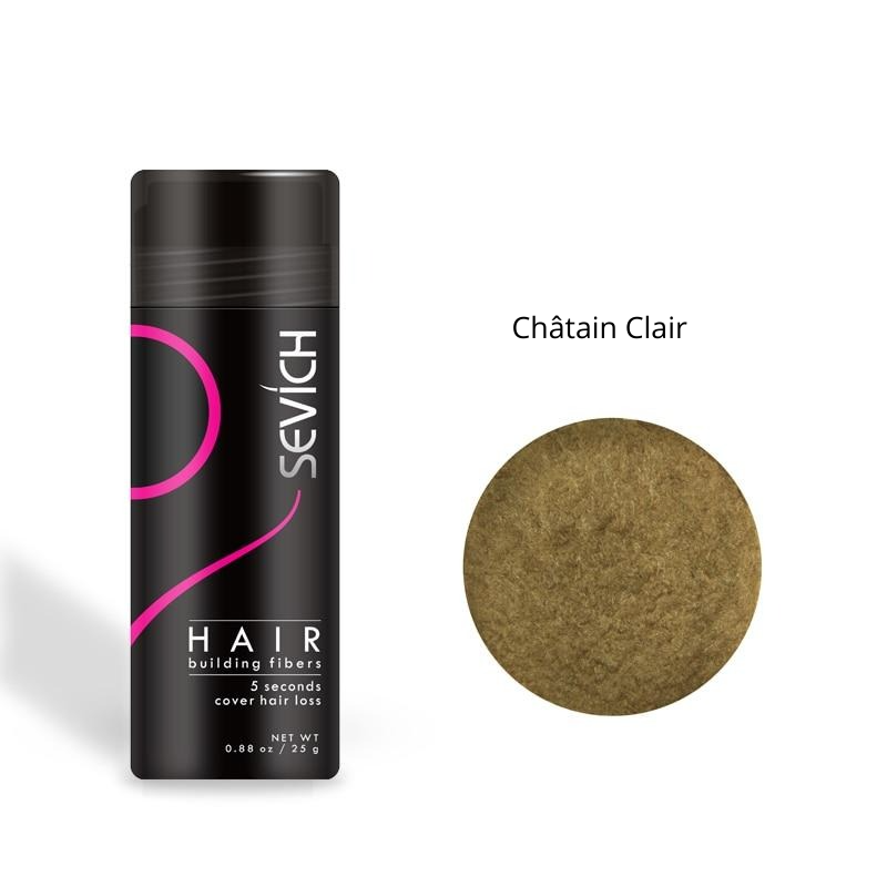 Fibre Capillaire à la Kératine + Applicateur Châtain clair