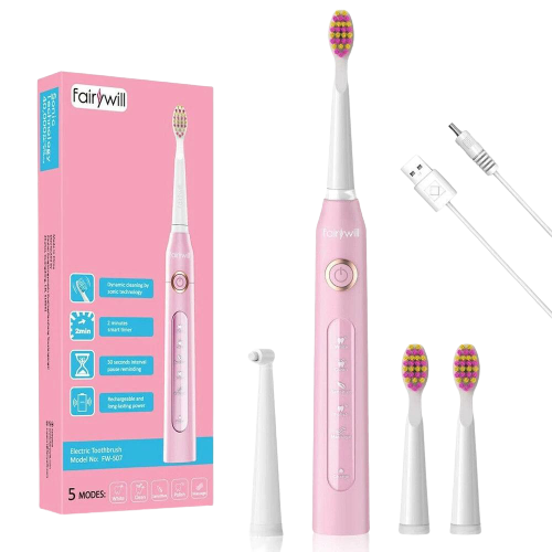Brosse à dents électrique sonique rose