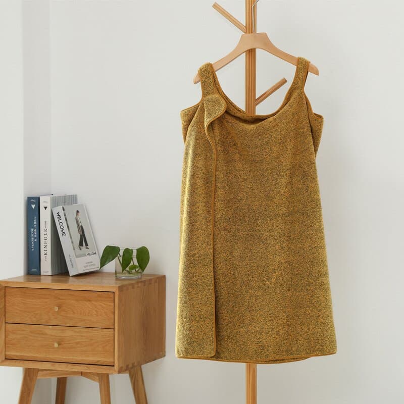 Serviette en Bambou effet Robe jaune