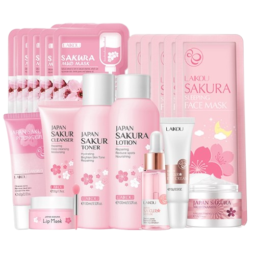 Soins visage Sakura japonais - Routine complète