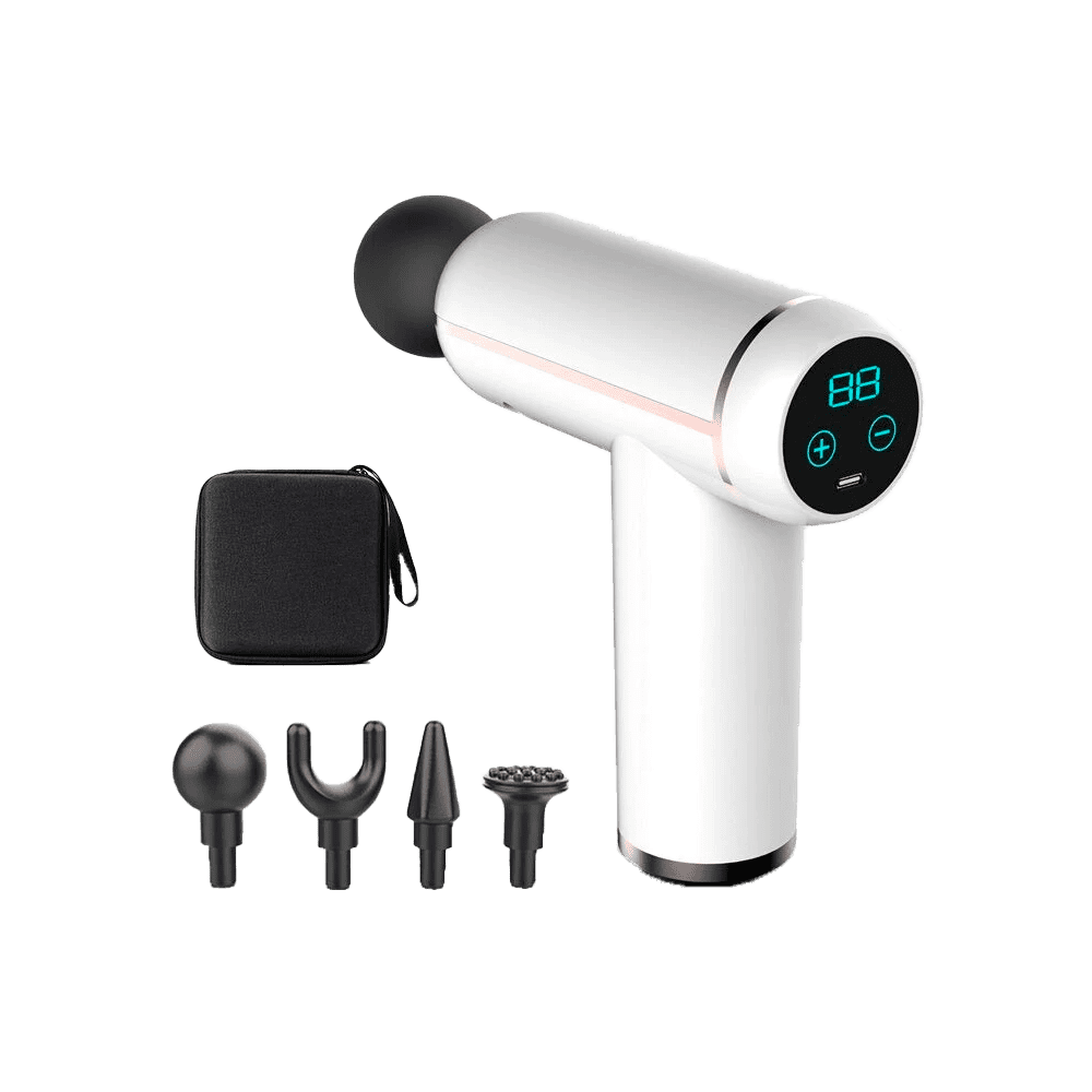 Pistolet de Massage pour la relaxation et récupération musculaire blanc