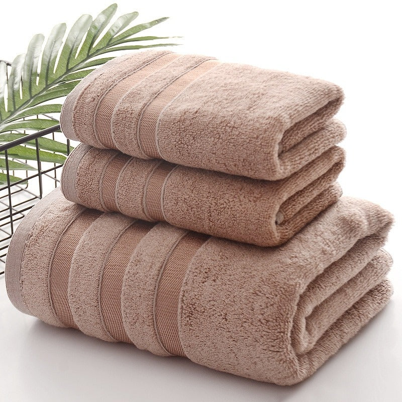 Set de 3 Serviettes en Bambou Beige
