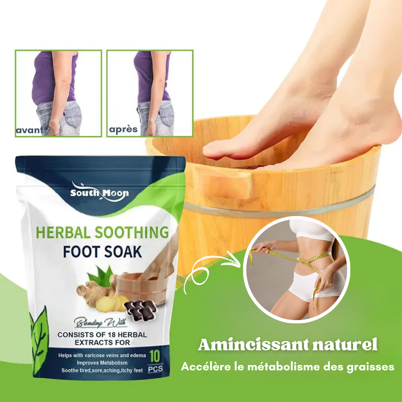 10x Capsules Bain de Pieds Lymphatiques 18 Plantes Naturelles