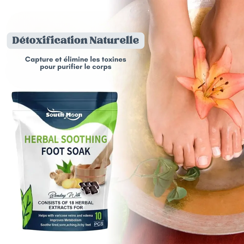10x Capsules Bain de Pieds Lymphatiques 18 Plantes Naturelles