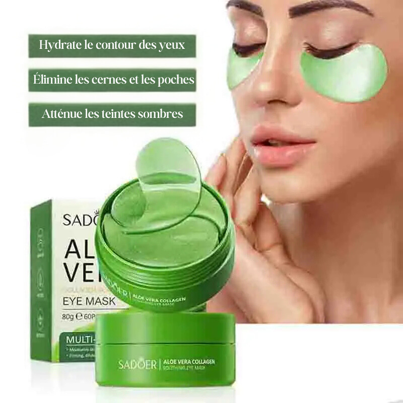 60x Patchs pour les yeux à l'Aloe Vera