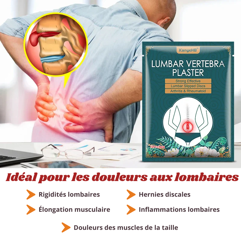 24x Patchs Auto-Chauffants 12H Lombaires - Soulage les douleurs