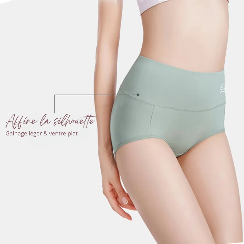 Lot de 5 Culottes Taille en Coton - Ventre Plat & Push-up Fessier