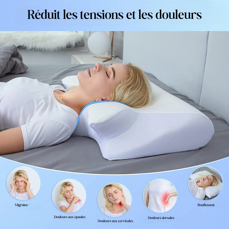 Oreiller papillon pour cervicales