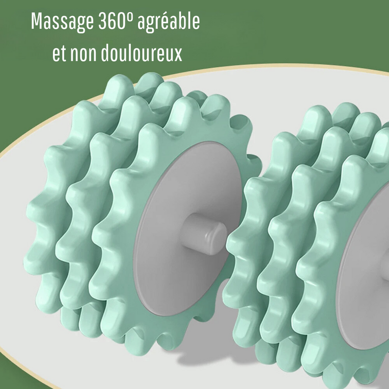 Duo rouleaux de massage 360° musculaire & anti-cellulite