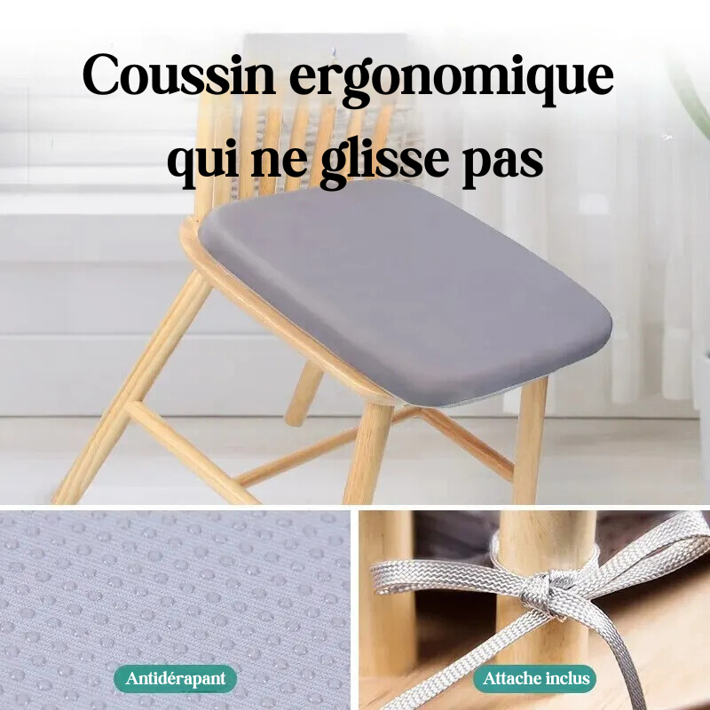 Coussin ergonomique en coton à mémoire de forme pour siège