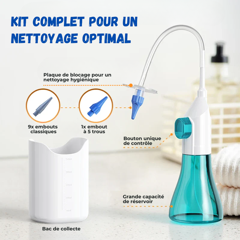 Kit Complet de Lavage Auriculaire – 10 Embouts