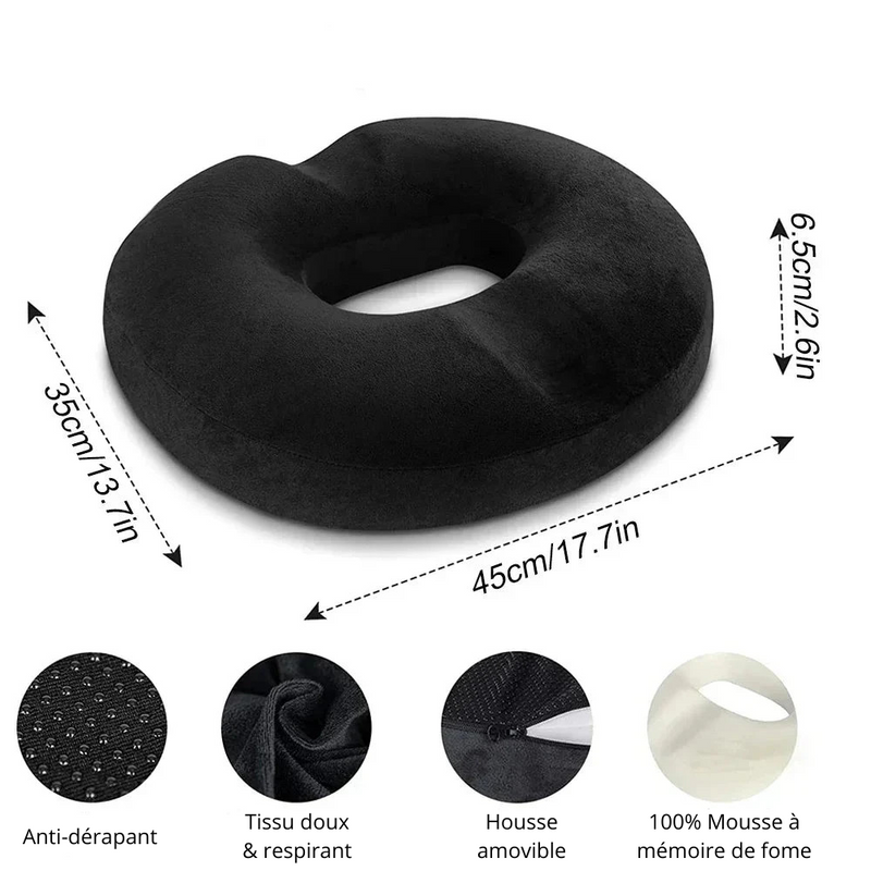 Coussin Donut confort suprême à mémoire de forme