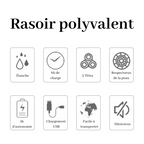 Rasoir XIAOMI 4 en 1 Électrique pour hommes - Rase, Nettoie, Tond, Nez & Oreilles