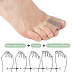 4x Séparateurs d'orteils Spécial Hallux Valgus