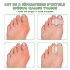 4x Séparateurs d'orteils Spécial Hallux Valgus