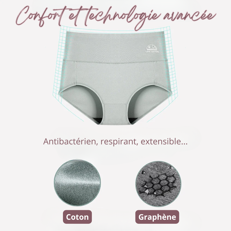 Lot de 5 Culottes Taille en Coton - Ventre Plat & Push-up Fessier